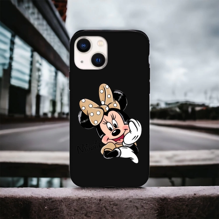 iPhone 15 Plus / 14 Plus Uyumlu Minnie Desenli Lansman Kılıf