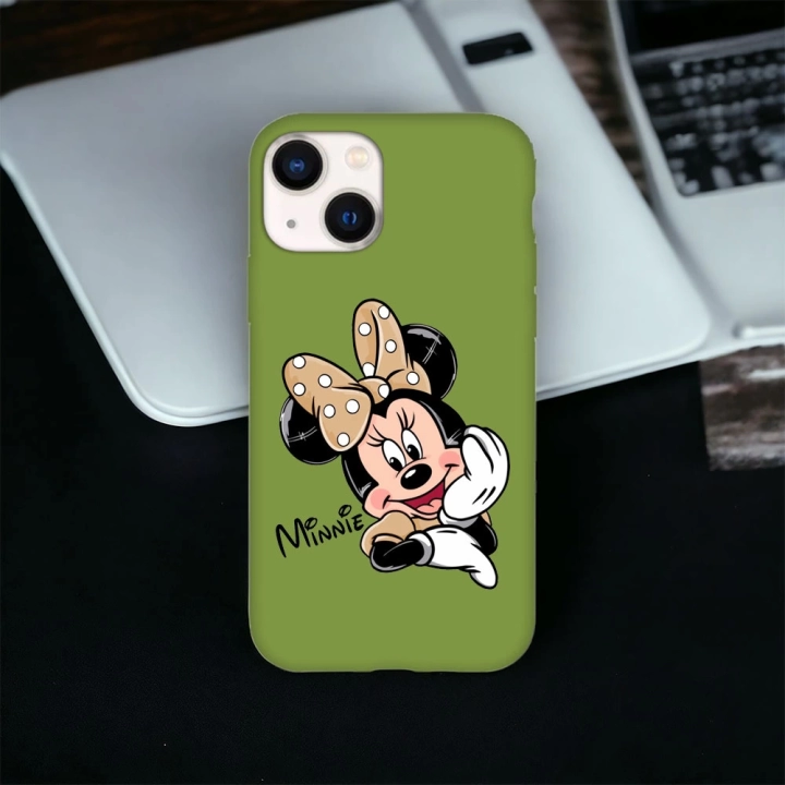 iPhone 15 Plus / 14 Plus Uyumlu Minnie Desenli Lansman Kılıf