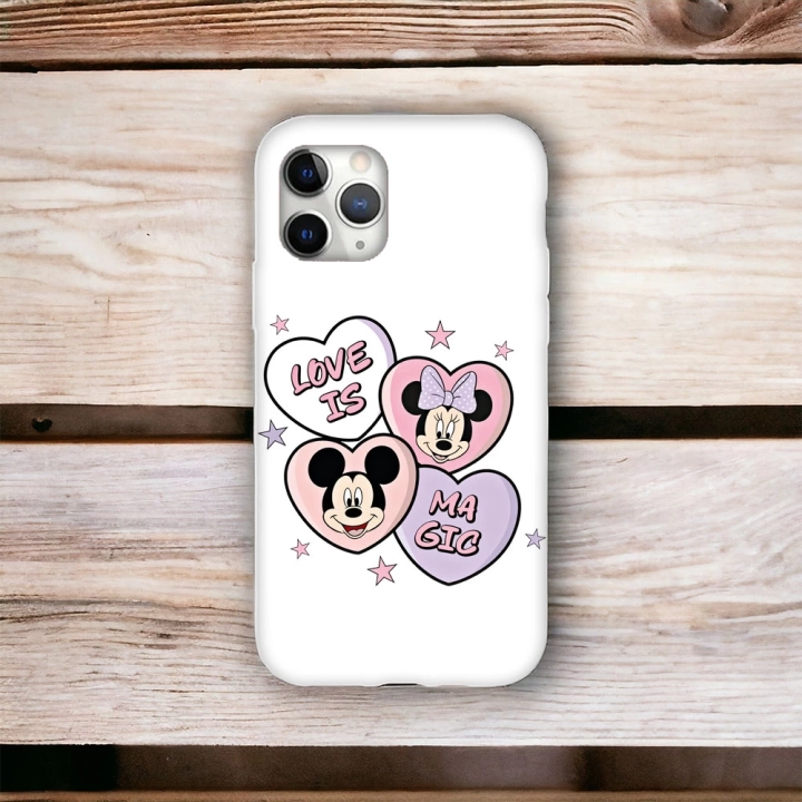 iPhone 11 Promax Uyumlu Minnie & Mickey Desenli Lansman Kılıf