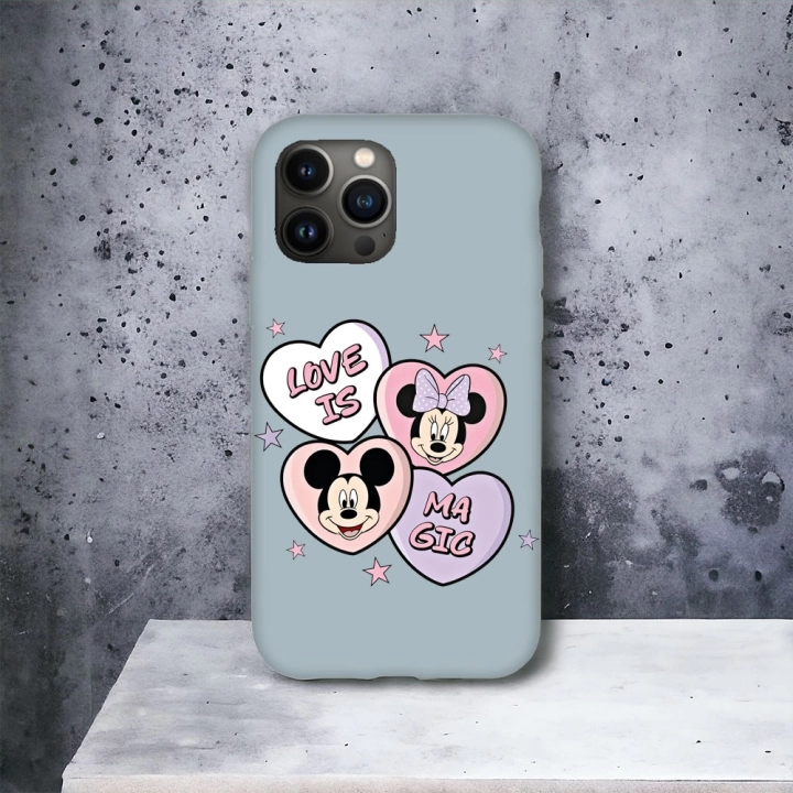 iPhone 12 Promax Uyumlu Minnie & Mickey Desenli Lansman Kılıf