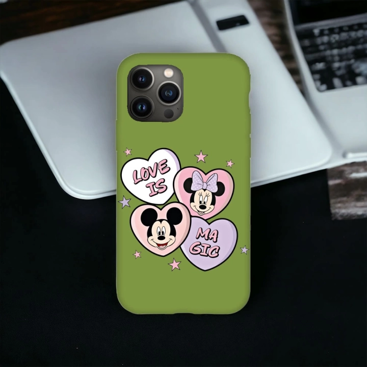 iPhone 12 Promax Uyumlu Minnie & Mickey Desenli Lansman Kılıf