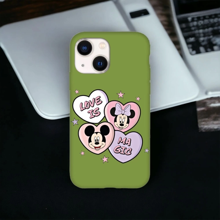 iPhone 13 / 14 Uyumlu Minnie & Mickey Desenli Lansman Kılıf