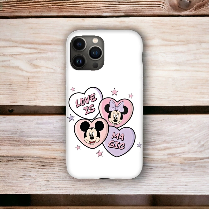 iPhone 13 Pro Uyumlu Minnie & Mickey Desenli Lansman Kılıf