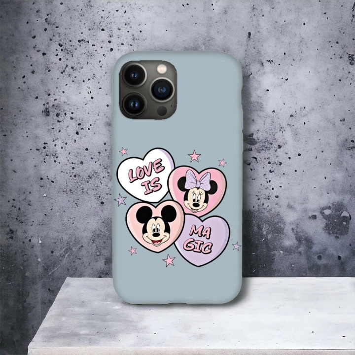 iPhone 13 Pro Uyumlu Minnie & Mickey Desenli Lansman Kılıf