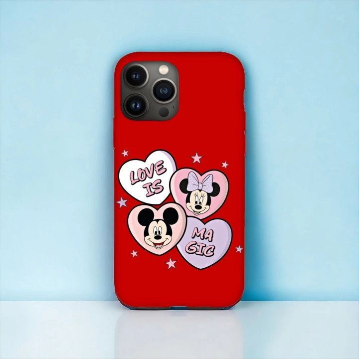 iPhone 15 Pro Uyumlu Minnie & Mickey Desenli Lansman Kılıf