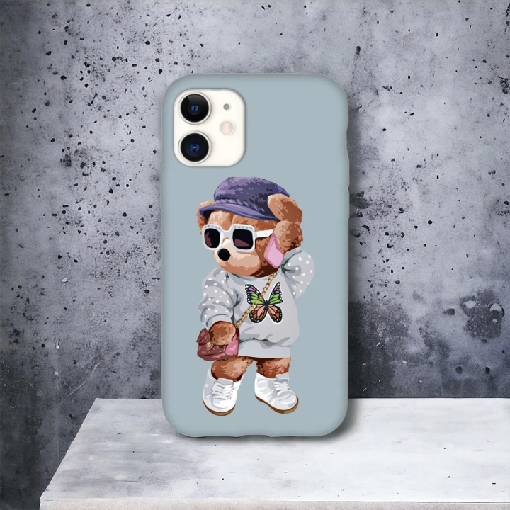 iPhone 11 Pro Uyumlu Teddy Desenli Lansman Kılıf