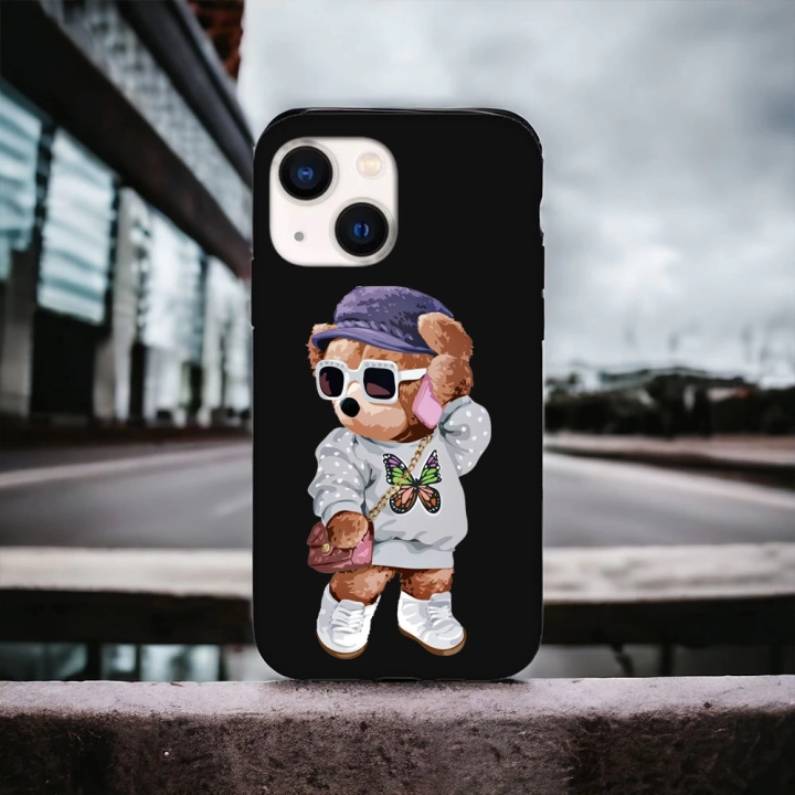 iPhone 13 / 14 Uyumlu Teddy Desenli Lansman Kılıf