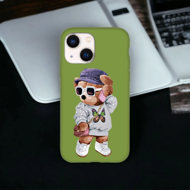 iPhone 13 / 14 Uyumlu Teddy Desenli Lansman Kılıf