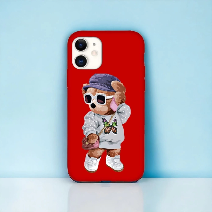 iPhone 11 Pro Uyumlu Teddy Desenli Lansman Kılıf