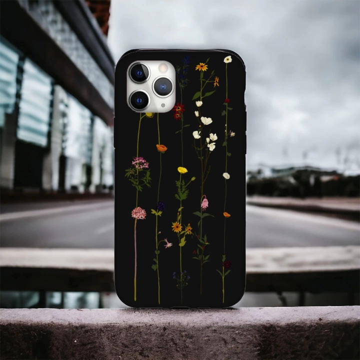 iPhone 11 Promax Uyumlu Floral Stripes Desenli Lansman Kılıf