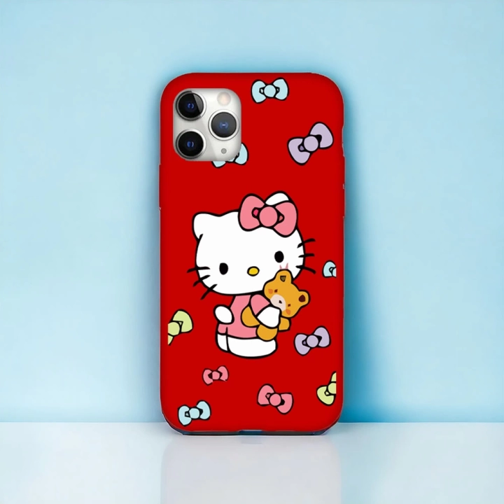 iPhone 11 Promax Uyumlu Hello Kitty 1 Desenli Lansman Kılıf