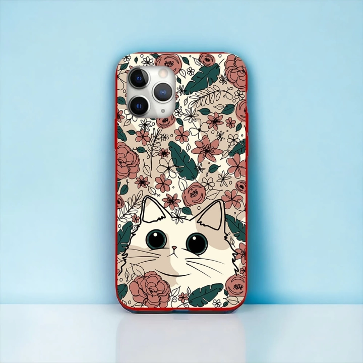 İphone 11 ProMax Uyumlu Lansman İçi Kadife Cute Cat Desenli Kılıf