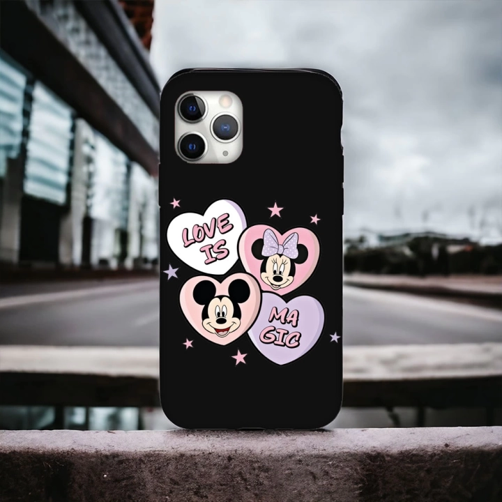 iPhone 11 Promax Uyumlu Minnie & Mickey Desenli Lansman Kılıf