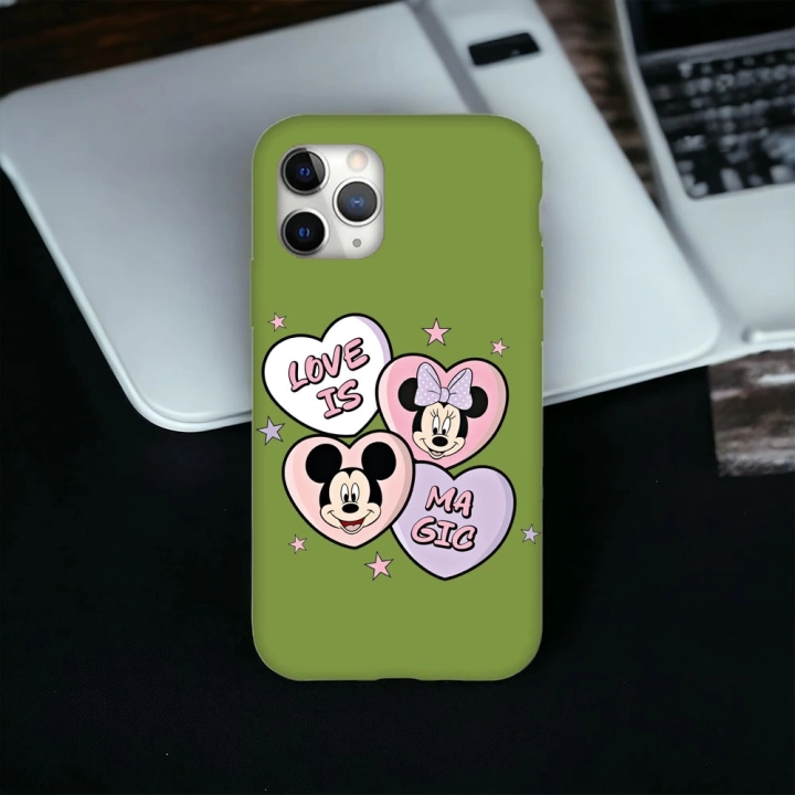 iPhone 11 Promax Uyumlu Minnie & Mickey Desenli Lansman Kılıf