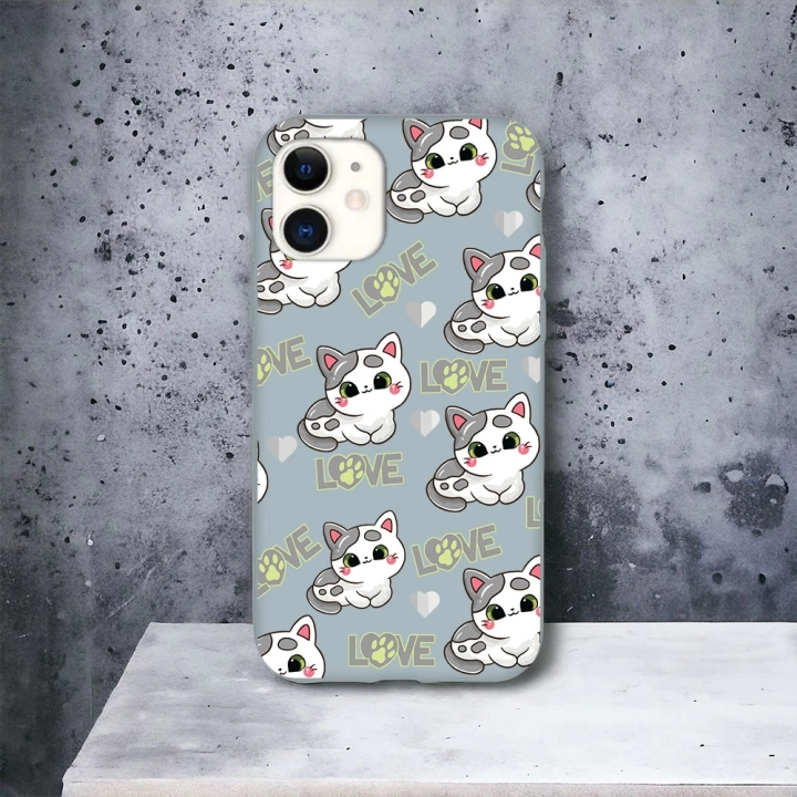 İphone 11 Uyumlu Lansman İçi Kadife Lovely Cat Desenli Kılıf