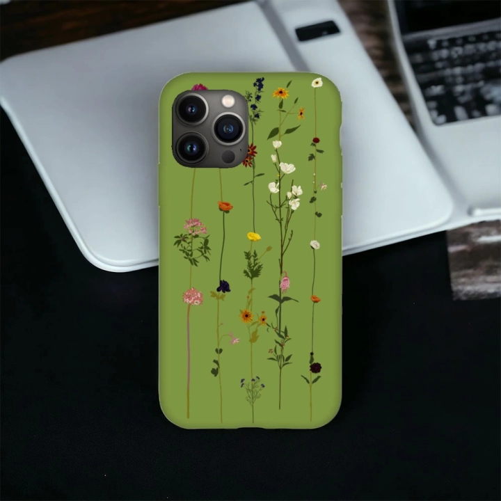 iPhone 12 / 12 Pro Uyumlu Floral Stripes Desenli Lansman Kılıf