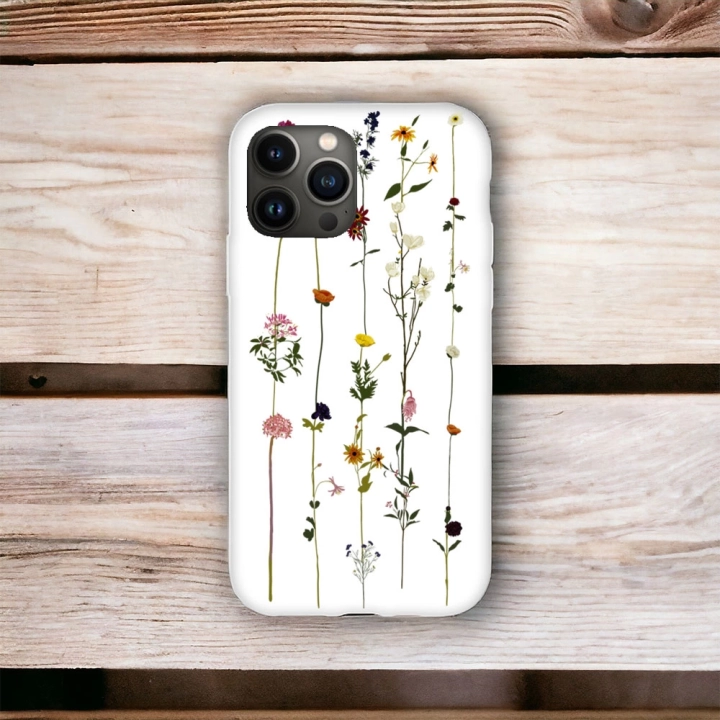 iPhone 12 / 12 Pro Uyumlu Floral Stripes Desenli Lansman Kılıf