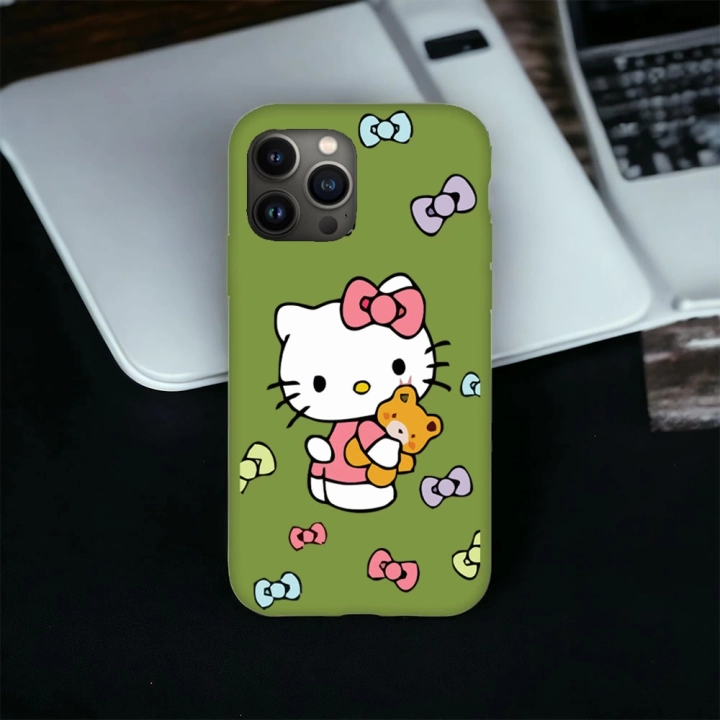 iPhone 12 / 12 Pro Uyumlu Hello Kitty 1 Desenli Lansman Kılıf