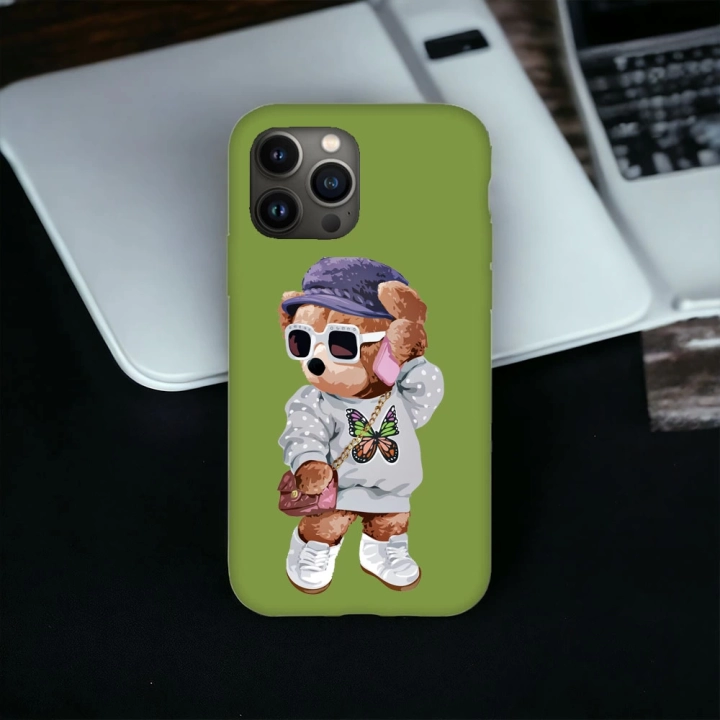 iPhone 12 / 12 Pro Uyumlu Teddy Desenli Lansman Kılıf