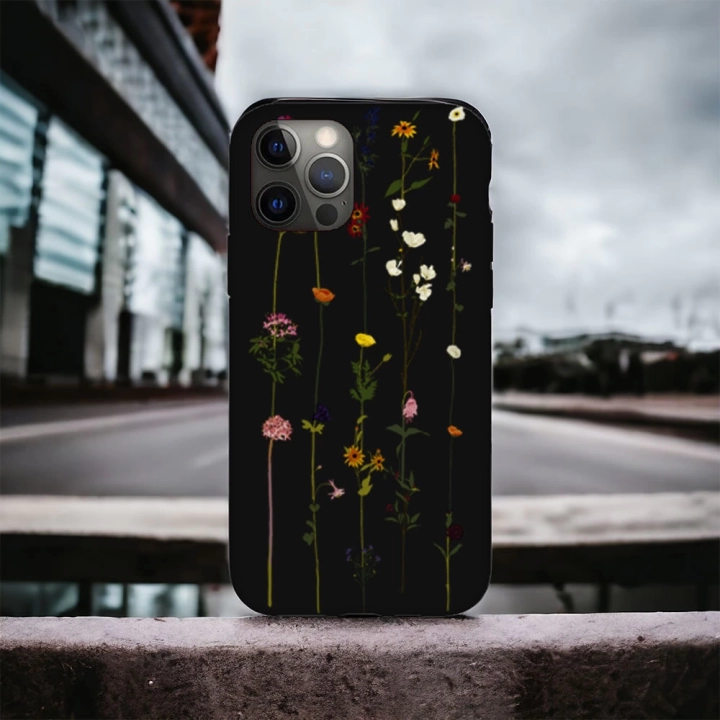 iPhone 12 Promax Uyumlu Floral Stripes Desenli Lansman Kılıf