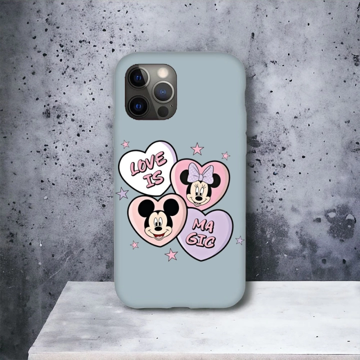 iPhone 12 Promax Uyumlu Minnie & Mickey Desenli Lansman Kılıf