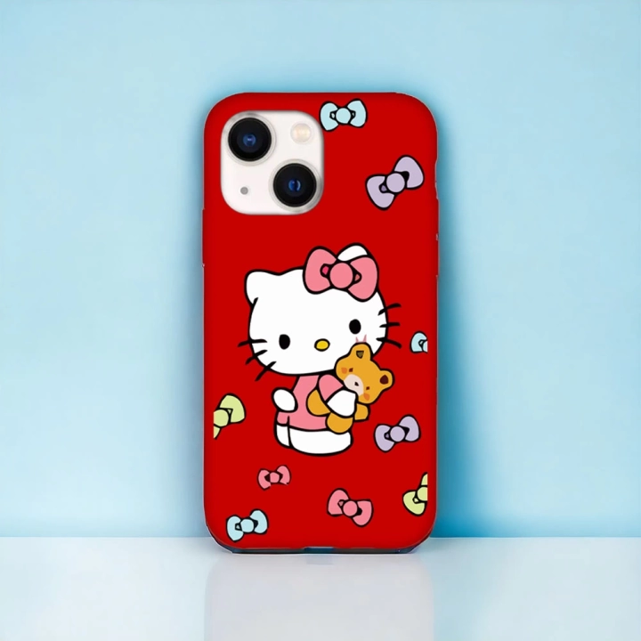 iPhone 13 / 14 Uyumlu Hello Kitty 1 Desenli Lansman Kılıf