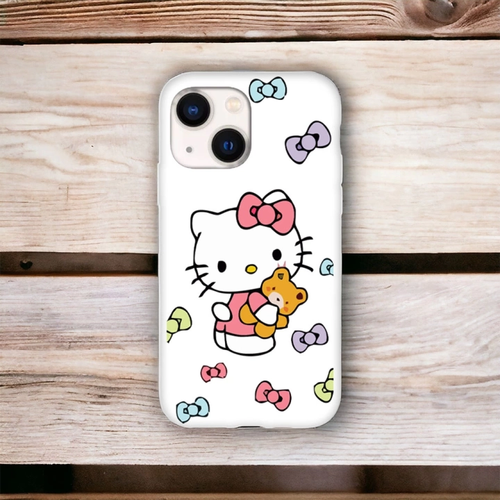 iPhone 13 / 14 Uyumlu Hello Kitty 1 Desenli Lansman Kılıf