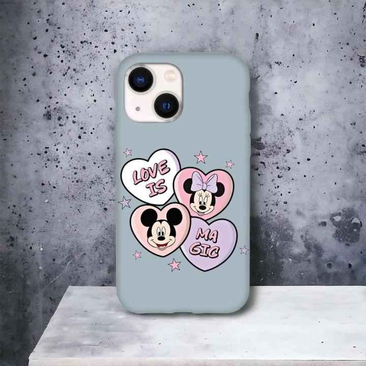 iPhone 13 / 14 Uyumlu Minnie & Mickey Desenli Lansman Kılıf