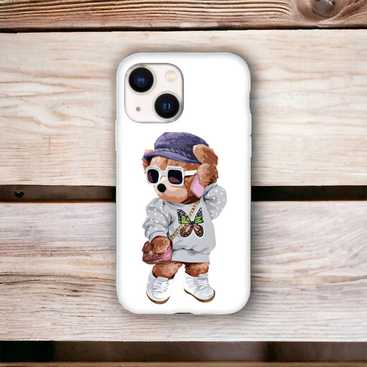 iPhone 13 / 14 Uyumlu Teddy Desenli Lansman Kılıf