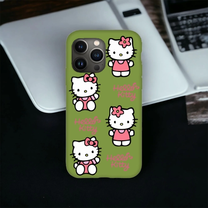 iPhone 13 Pro Uyumlu Hello Kitty Desenli Lansman Kılıf