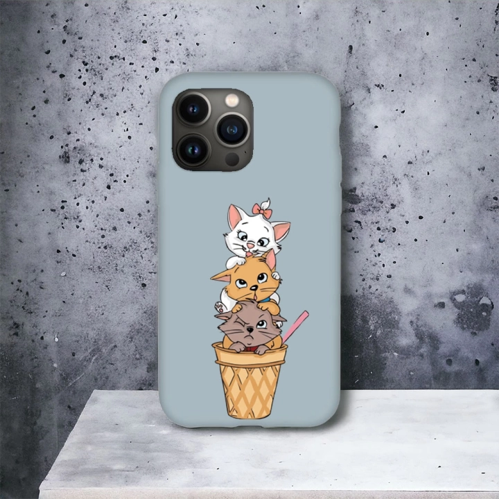 İphone 13 Pro Uyumlu Lansman İçi Kadife Cats Desenli Kılıf