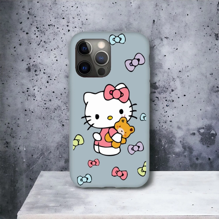 iPhone 13 Promax Uyumlu Hello Kitty 1 Desenli Lansman Kılıf