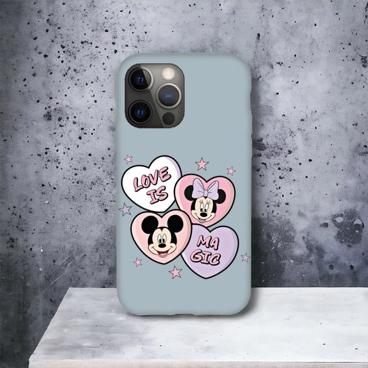 iPhone 13 Promax Uyumlu Minnie & Mickey Desenli Lansman Kılıf