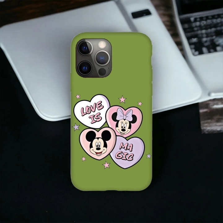 iPhone 13 Promax Uyumlu Minnie & Mickey Desenli Lansman Kılıf