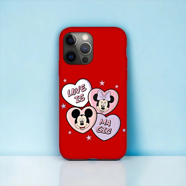 iPhone 13 Promax Uyumlu Minnie & Mickey Desenli Lansman Kılıf