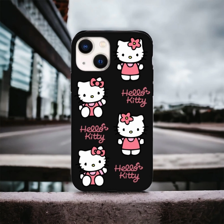 iPhone 15 Plus / 14 Plus Uyumlu Hello Kitty Desenli Lansman Kılıf