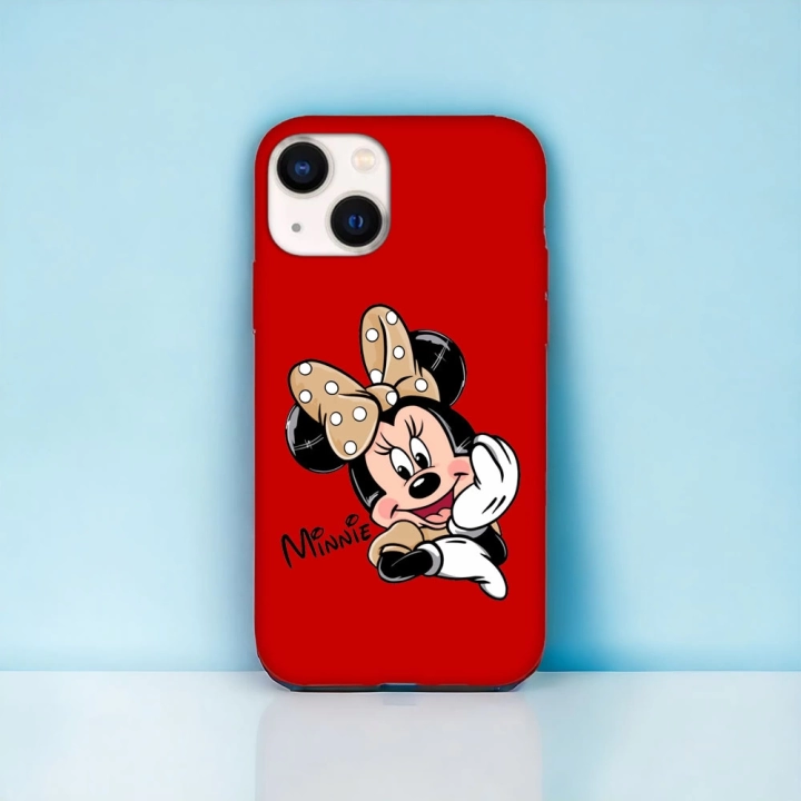 iPhone 15 Plus / 14 Plus Uyumlu Minnie Desenli Lansman Kılıf