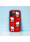 iPhone 14 Pro Uyumlu Hello Kitty Desenli Lansman Kılıf