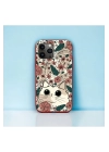 İphone 12 / 12 Pro Uyumlu Lansman İçi Kadife Cute Cat Desenli Kılıf