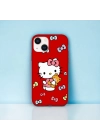 iPhone 15 Plus / 14 Plus Uyumlu Hello Kitty 1 Desenli Lansman Kılıf