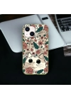 İphone 15 Plus / 14 Plus Uyumlu Lansman İçi Kadife Cute Cat Desenli Kılıf