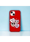 iPhone 15 Plus / 14 Plus Uyumlu Minnie & Mickey Desenli Lansman Kılıf