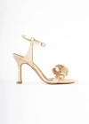 Pana Çiçek Taş Detaylı İnce Topuklu Stiletto Bal
