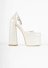 Chloe Platform Kalın Topuklu Ayakkabı Sedef Cilt