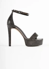 Davor Parlak Platform Kalın Topuklu Ayakkabı 13 Cm Antrasit