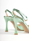 Norel Metalik Kadeh Topuklu Ayakkabı 10 Cm Yeşil