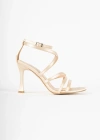 Sophia İnce Topuklu Sandalet Bal Saten