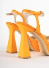 Tylon Platform Kadeh Topuklu Ayakkabı 13 Cm Turuncu