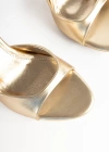 Xilon Metalik Kadeh Topuklu Ayakkabı 9 Cm Dore