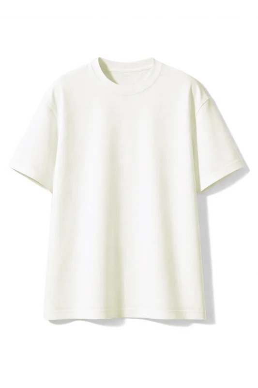 EKRU Loose Fit Rahat Kesim Bisiklet Yaka Tişört